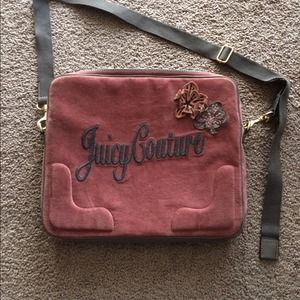 Juicy Couture velour laptop bag