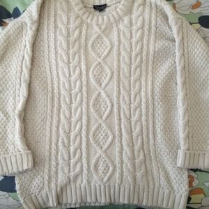 Topshop oversized thick cable knit sweater