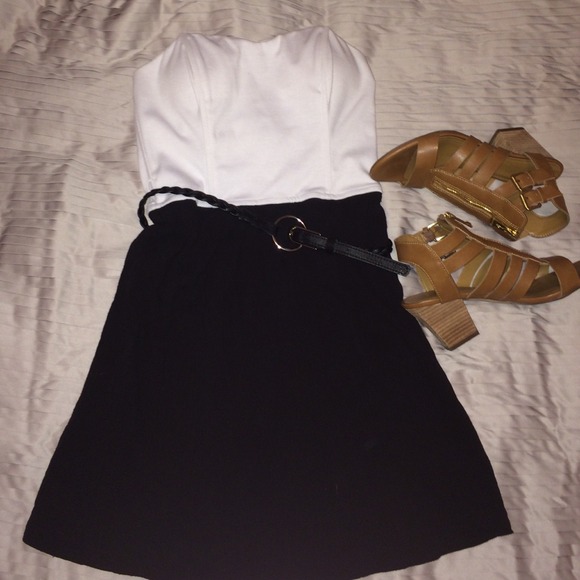 Black and White Sweetheart Dress💋