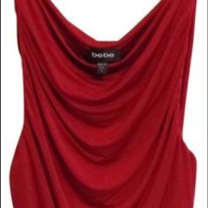bebe Ruched Red Dress