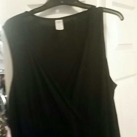 Black dress with tummy control panel
