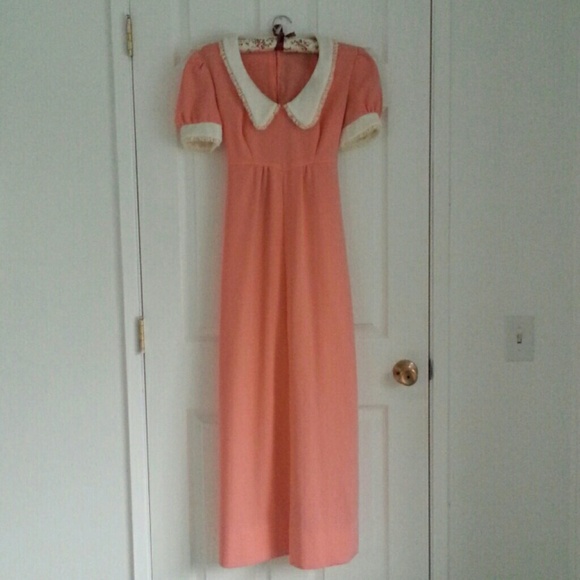 Vintage Peach Gown Dress