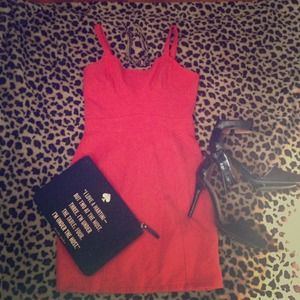 Urban outfitters coral mini cutout dress