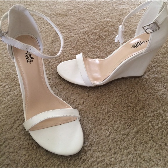 White Platform Heels Sz 10