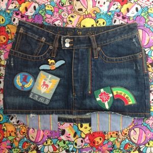 Authentic Gwen Stefani L.A.M.B denim mini skirt 😻