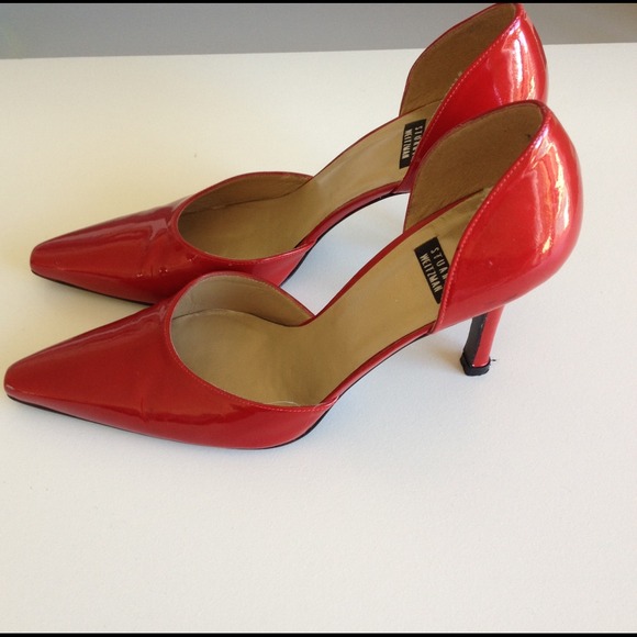 SALE Stuart Weitzman Red Patent D' Orsay Heel Pump