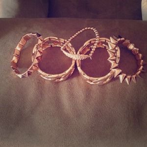 Bundle of 5 rose gold bracelets!