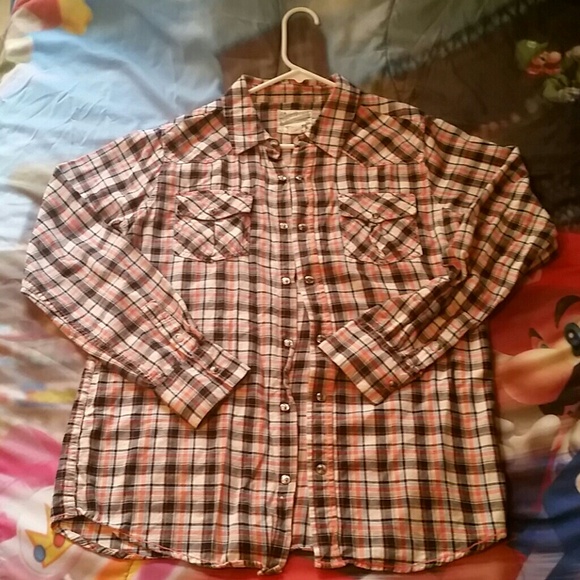 Boys button up long sleeve shirt size 14-16