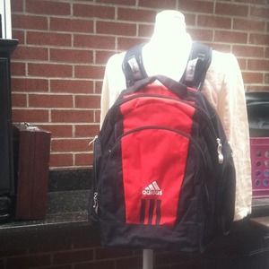 Adidas Blk w/Red Trim Sports Backpack