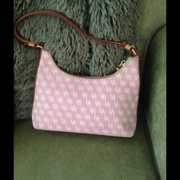 D & B pink signature mini clutch