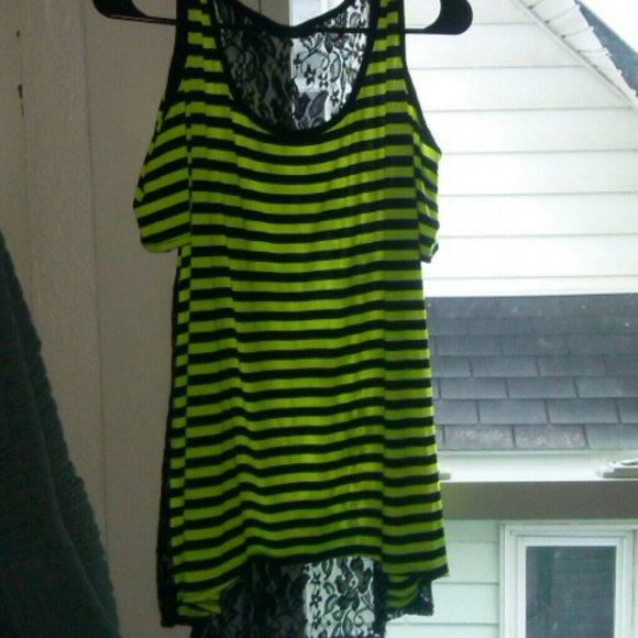 Neon lace shirt