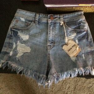 Distressed shorts