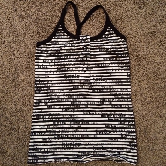 Hurley black and white tank top