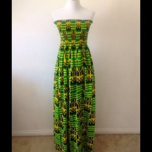 Green Passion African Maxi Dress