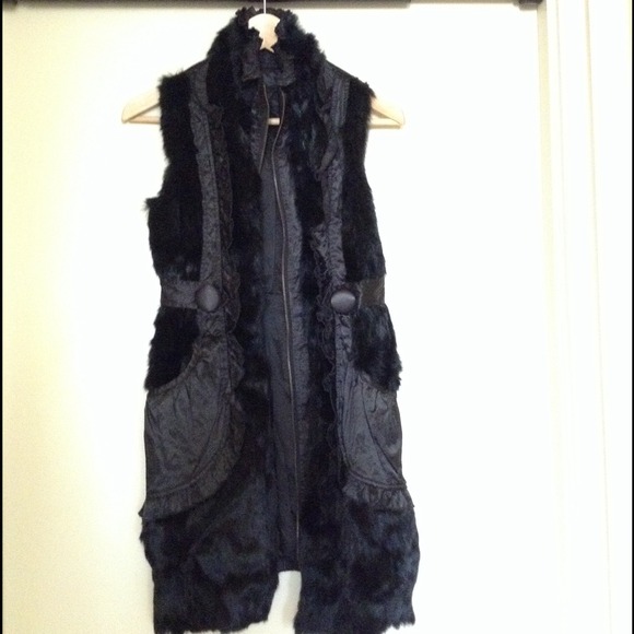 Authentic rabbit fur vest - Picture 2 of 3
