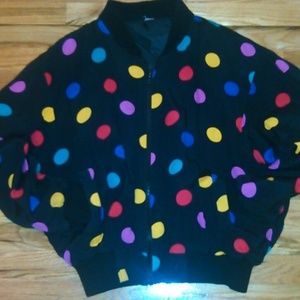 Multicolored polka dot jacket