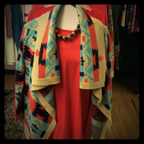 Aztec sweater cardigan