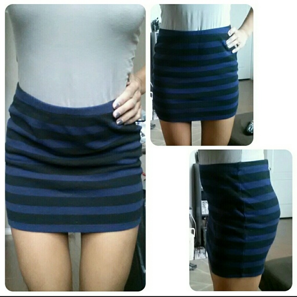 Stripe Fitted skirt