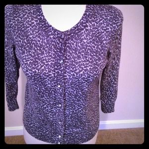 SOLD-Talbots Small Petite Cardigan Leopard Print!