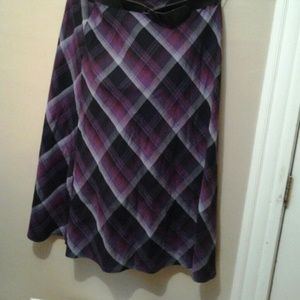 Royal plaid plus size Skirt