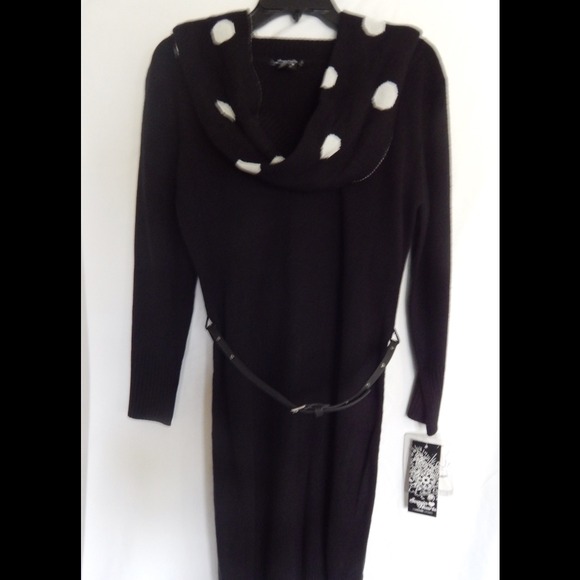 NWT/Pull Over Large Black Sweater Dress