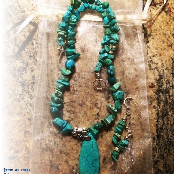 Handmade bead necklace.