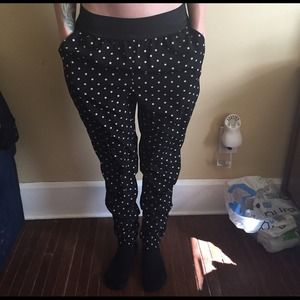 Silky Polk a dot parachute pants ✨