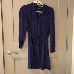 Navy shirt dress