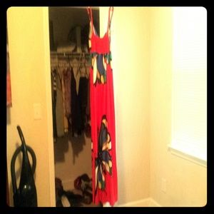 Body length butterfly pattern sundress