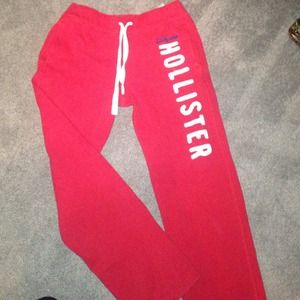 Red authentic hollister pants.