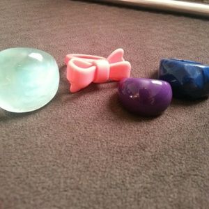 Fashionable plastic rings