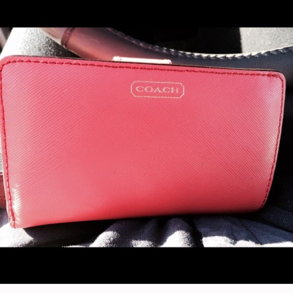 Coral COACH wallet