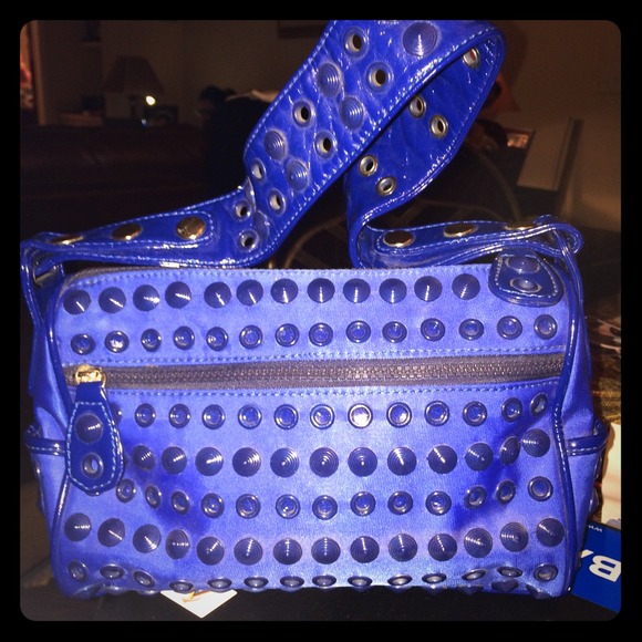Blue Studded Bag