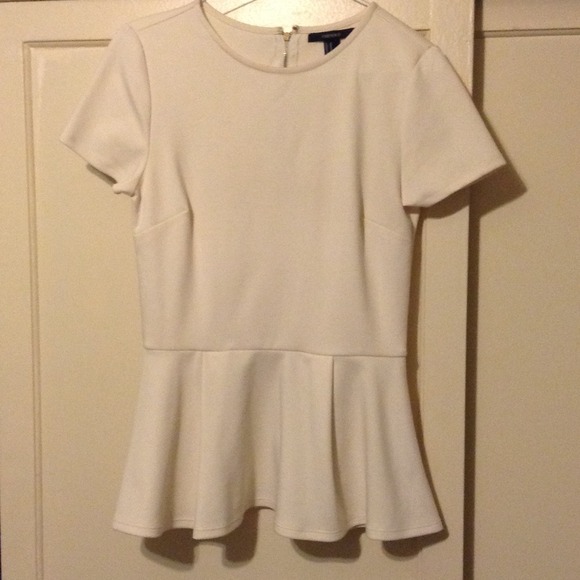 off white peplum blouse