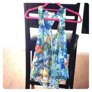 Racerback floral top
