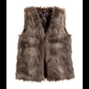 Faux fur vest (brown)