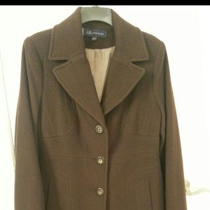 AK Anne Klein brown peacoat