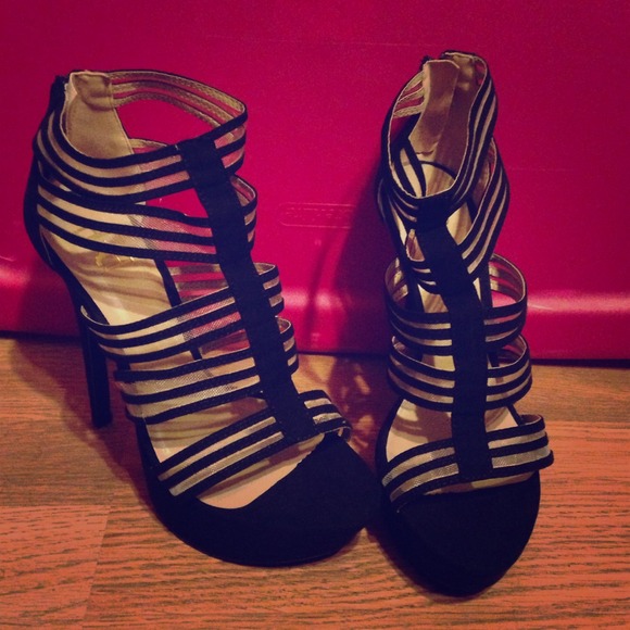 Black Sandal Stiletto, NWOT
