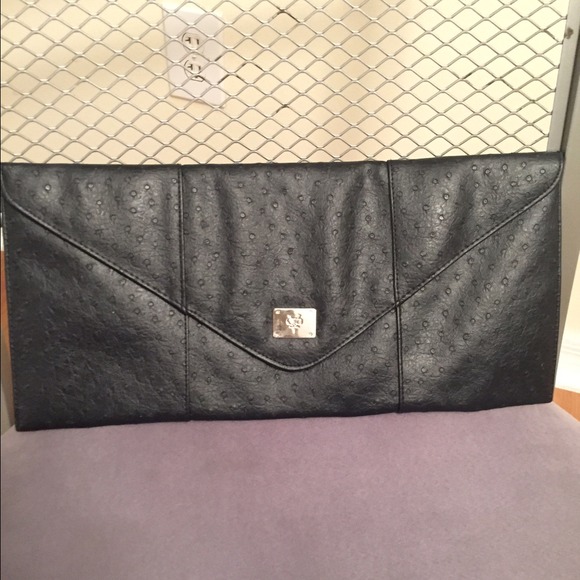 Black oversized clutch