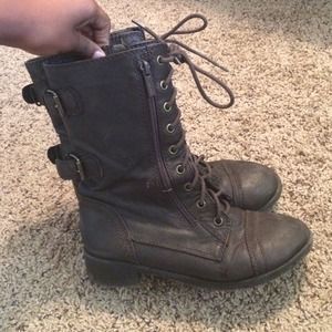 Dark Brown Combat Boots