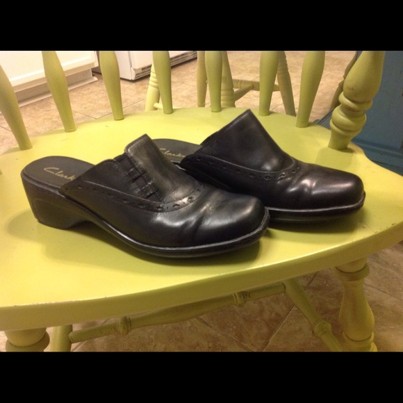 Clarks Black Clogs
