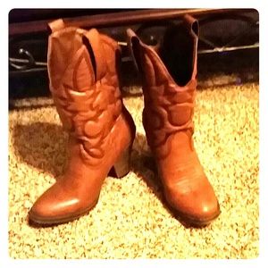 Cowboy boots with a heel