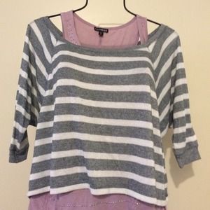 🔥SALE🔥Hollister grey stripe sweater.