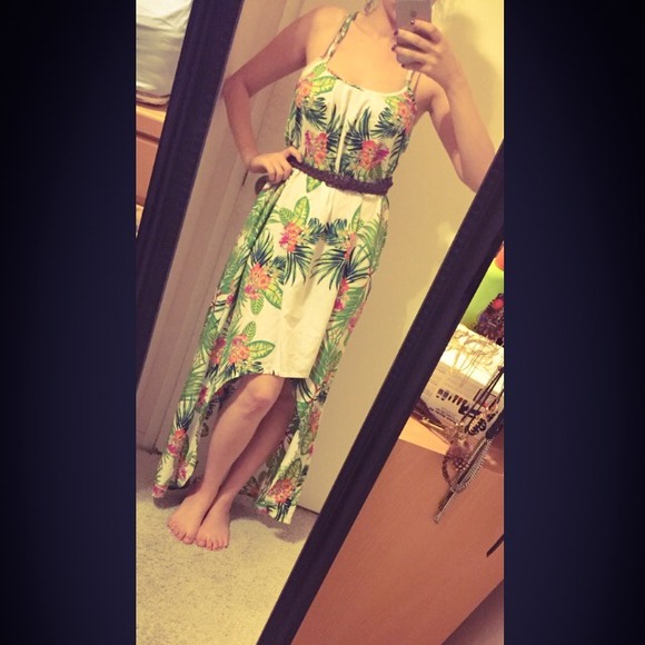 Floral high low dress