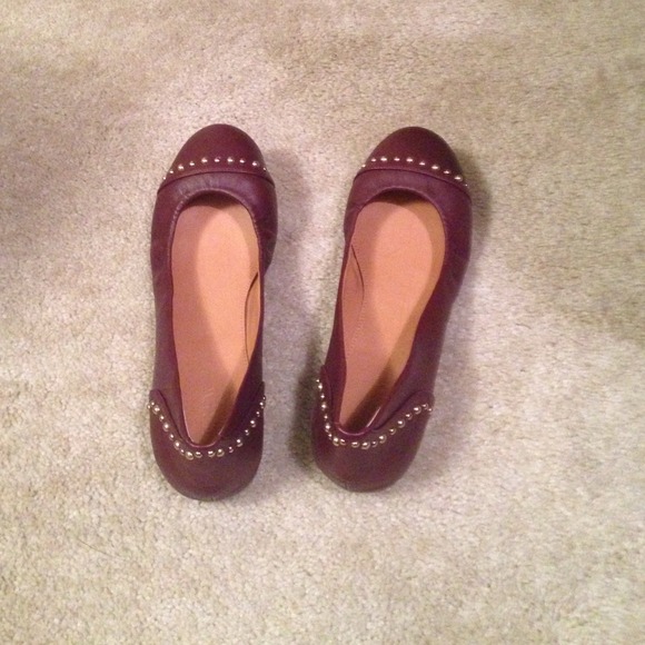 Jcrew Brown Flats with Rhinestones