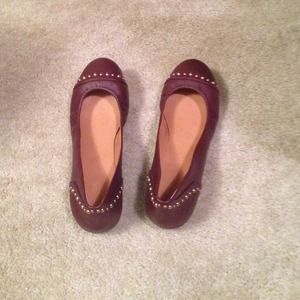 Jcrew Brown Flats with Rhinestones