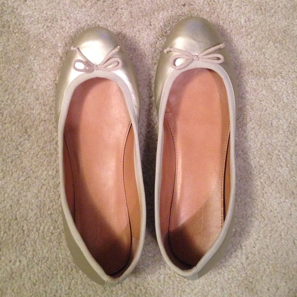 Gold Jcrew flats