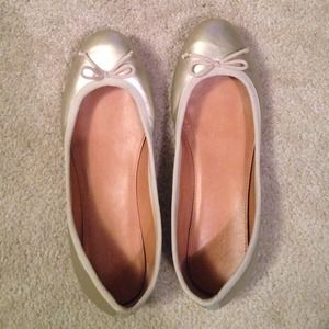 Gold Jcrew flats