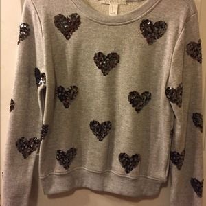 Sequence grey heart sweater