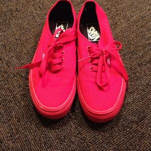 All red vans.